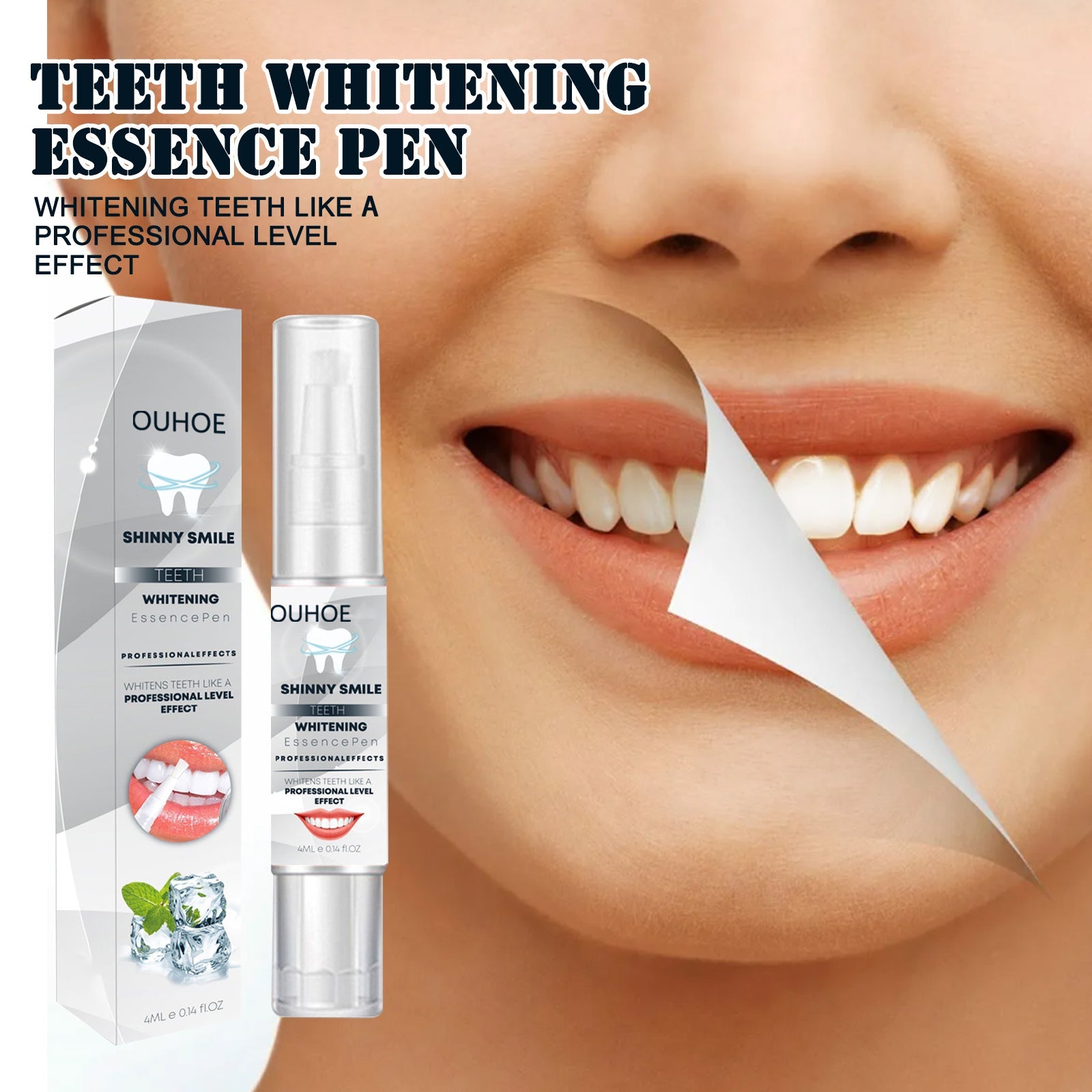 Teeth Whitening Essence Pen, Teeth Cleaning Care Fresh Breath Remove Smoke Stains Teeth Whitening Teeth Cleaning Pen