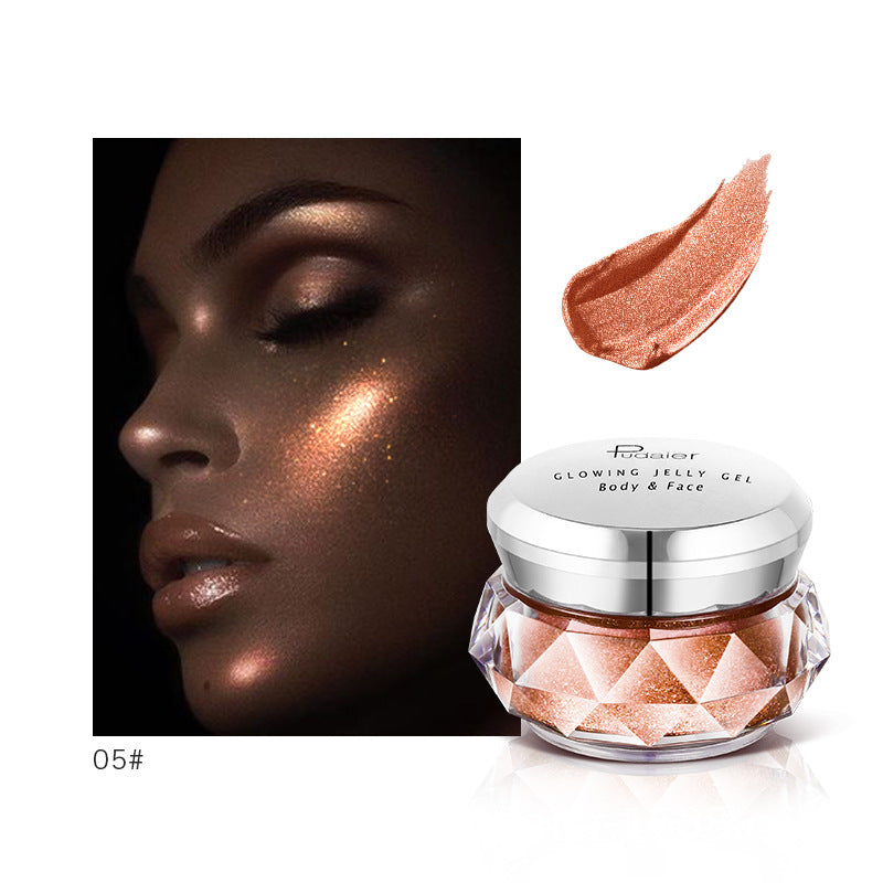 Pudaier Jelly Gel Face Highlighter Body Highlighter Mermaid Eyeshadow