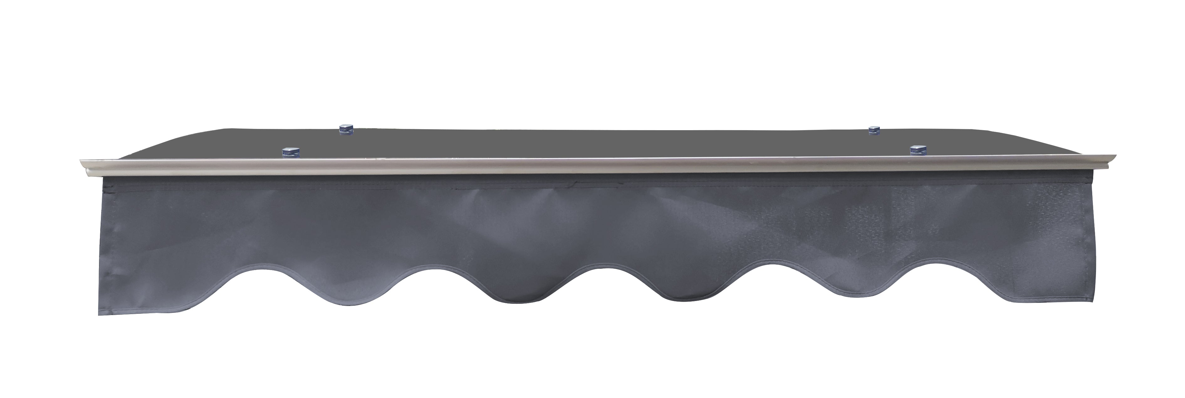 DA4734W Series Door Window Awning Made of 0.137 Inch Thick Crystal Polycarbonate Sheet in size of 47" Wide x 34" Brown Roof
