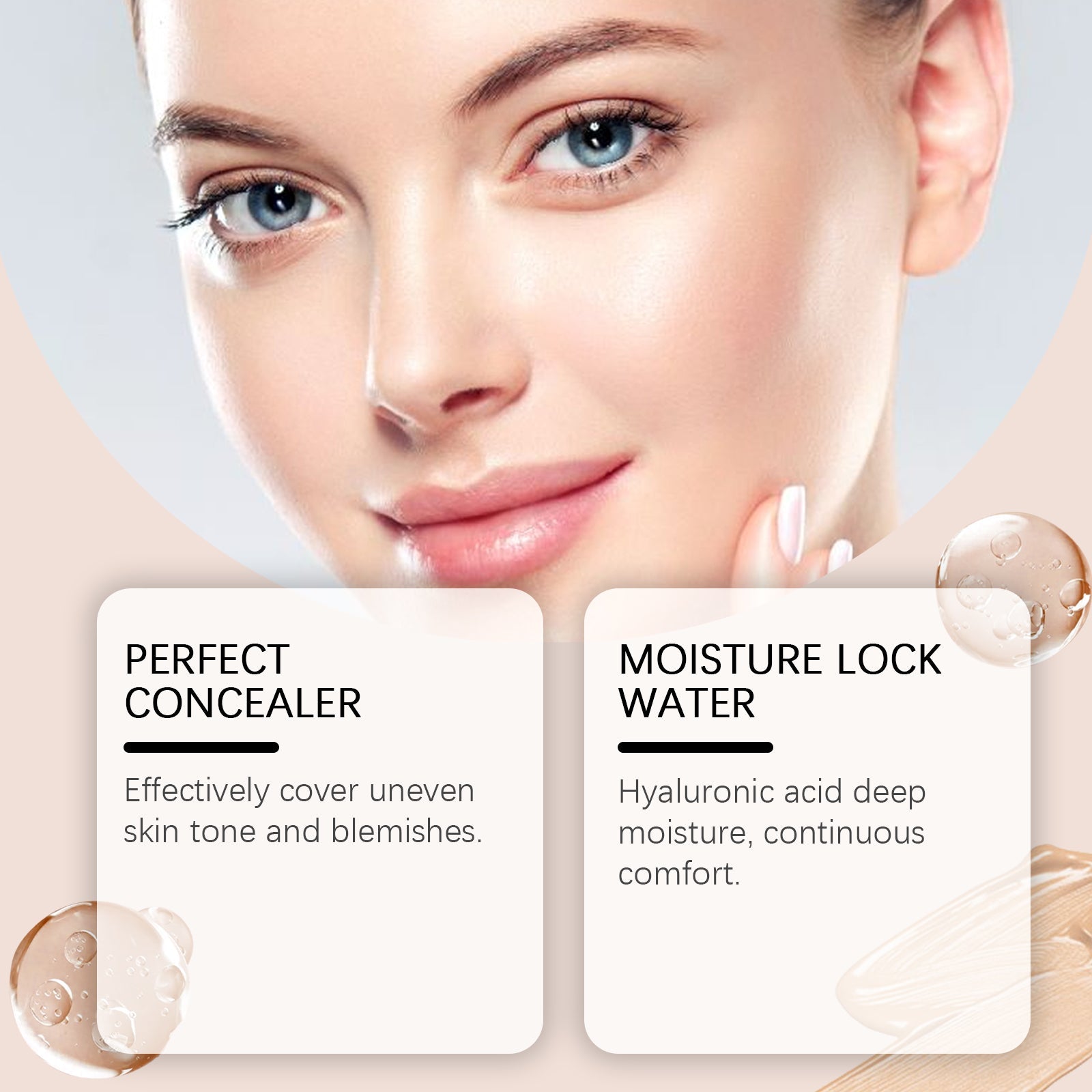 Light Transparent Concealer Foundation Stick, The Liquid Foundation Is Not Easy To Remove Makeup Moisture Natural Refreshing