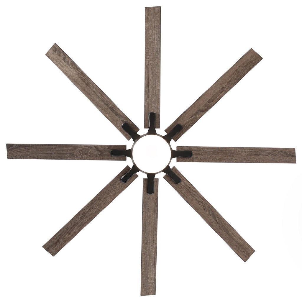65 Inch Teresa Modern Double-sided Blades Ceiling Fan with Remote Control and LED Light
