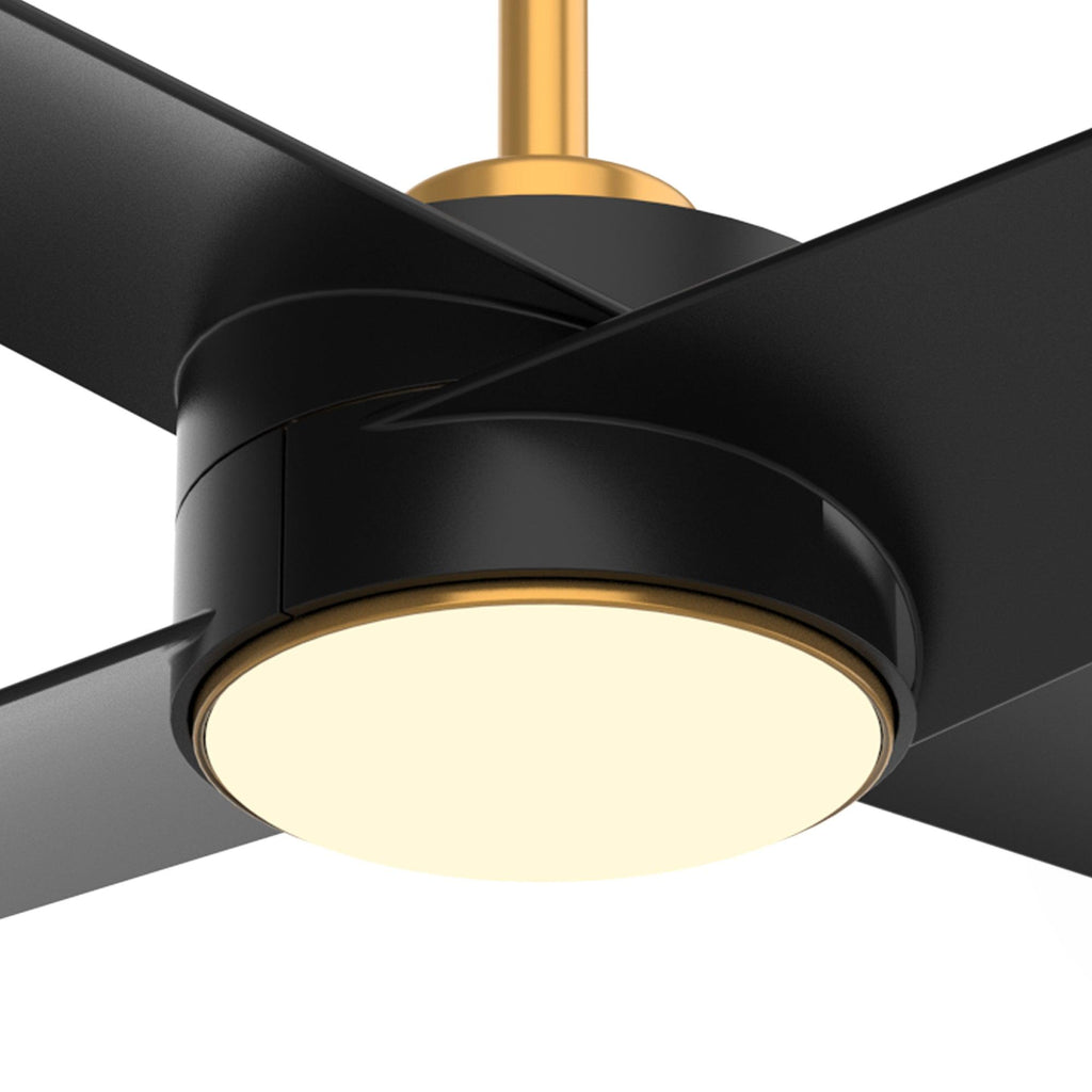 60" Parvez Modern DC Motor Downrod Mount Reversible Ceiling Fan with Lighting and Remote Control