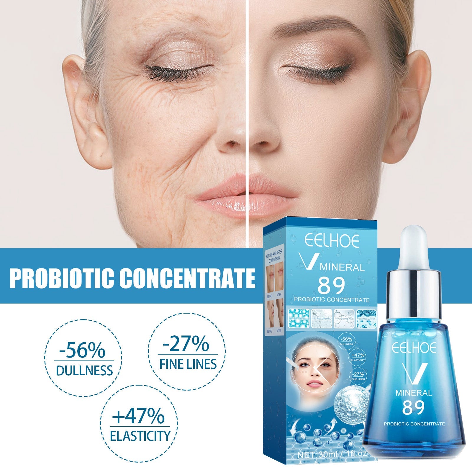 V89 Probiotic Serum Gently Nourishes Facial Skin Hydrating Skin Care Serum