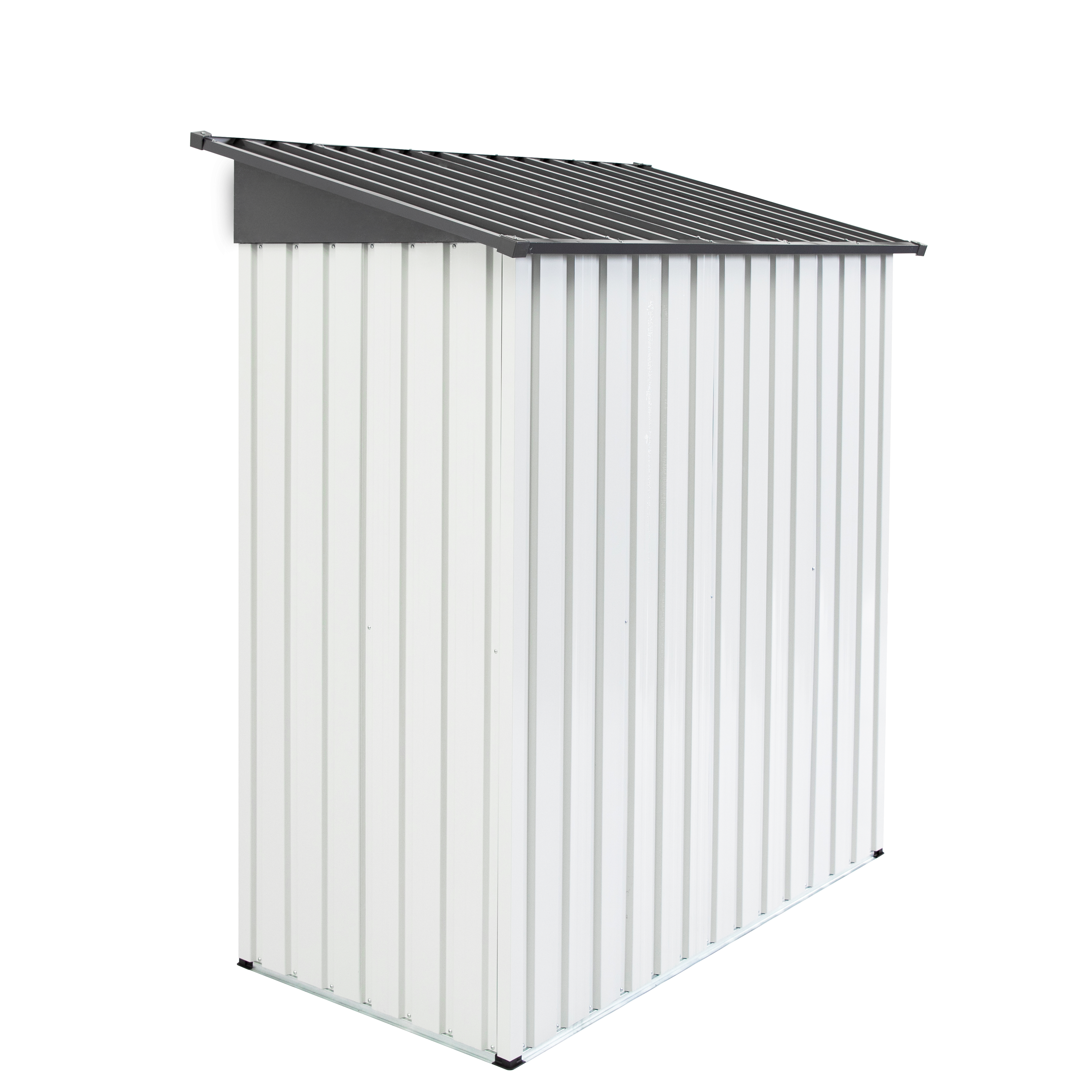 XWT016 Garden Metal Storage Lifter Shed Gray White 5x3x6ft outdoor storing tools Rainproof Hinge door version