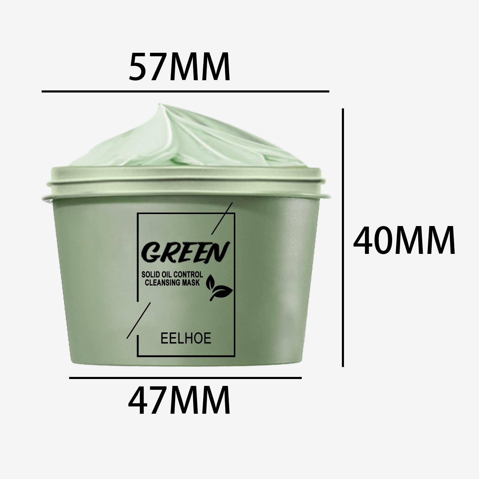 Green Tea Mud Mask, Cleansing Face Moisturizing And Hydrating Pore Cleaning Smear Mask