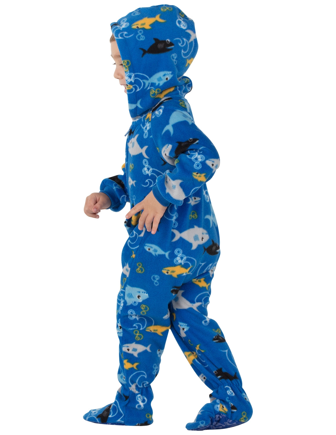 Shark Frenzy Infant Hoodie Fleece Onesie