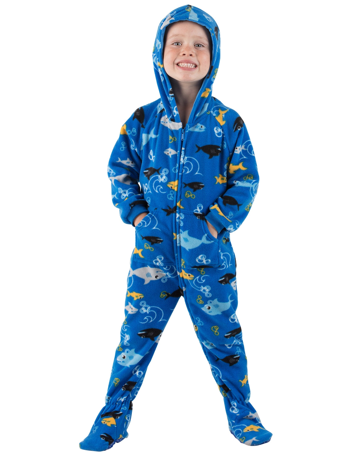 Shark Frenzy Toddler Hoodie Fleece Onesie