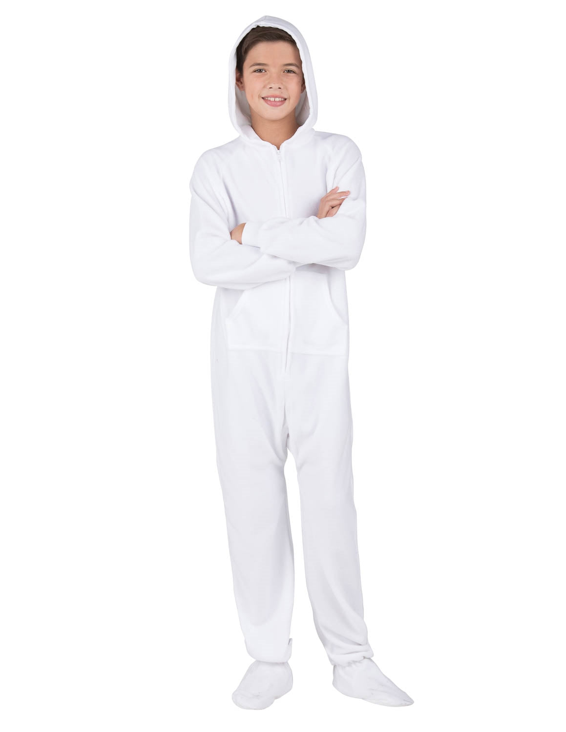 Arctic White Kids Hoodie Fleece Onesie