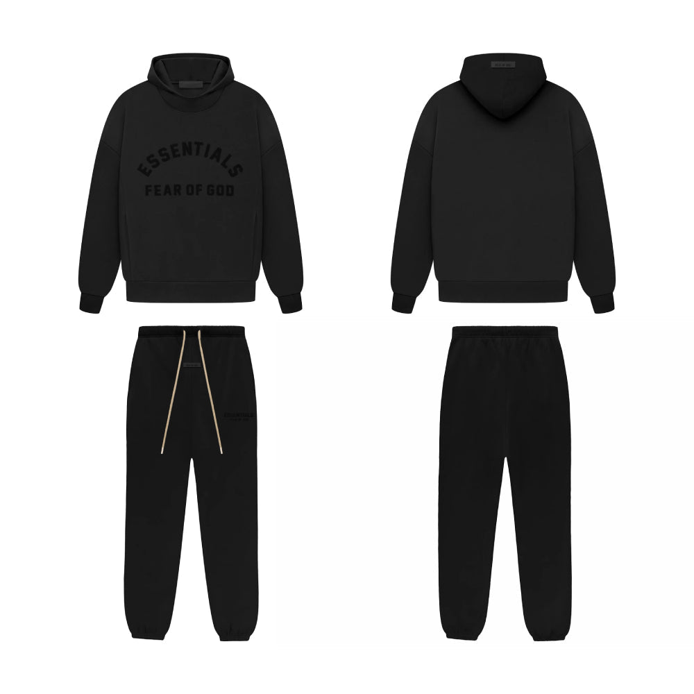 Fear of God Essentials Sweatsuit "Jet Black" FULL SET