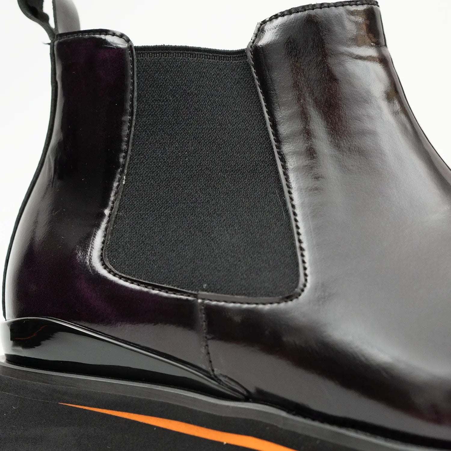 Foil leather Thick-Soled Chelsea Boot 2898 Purple