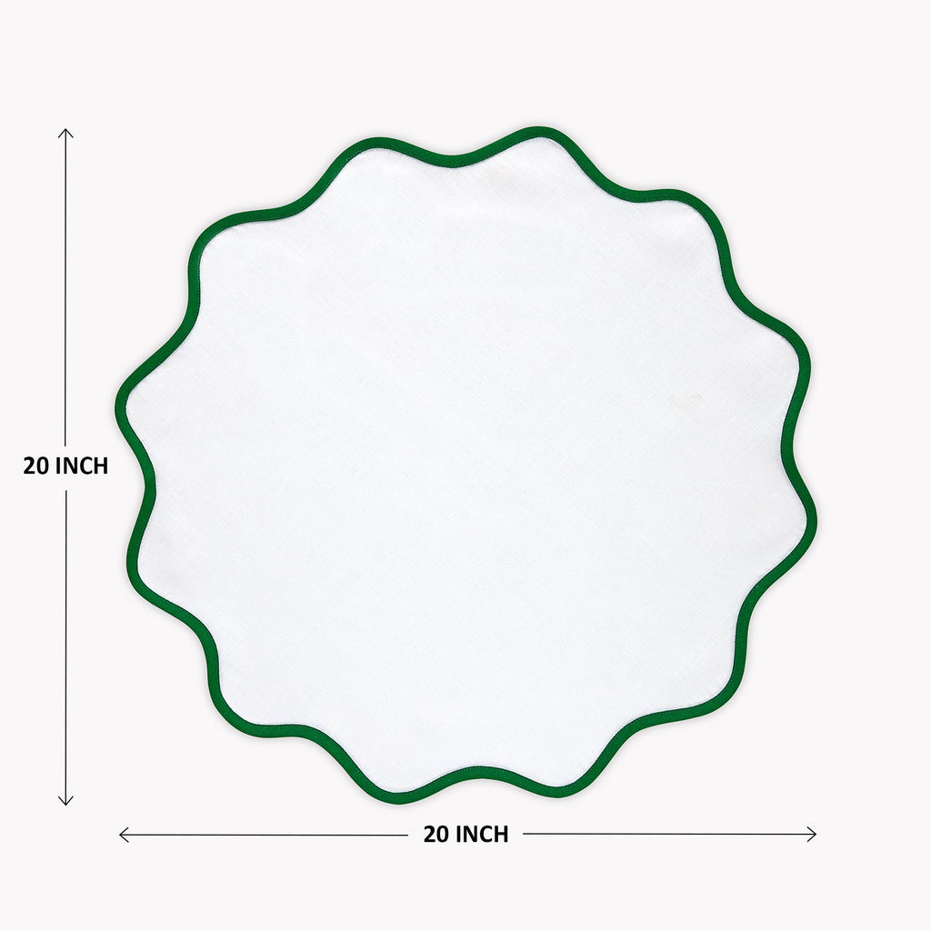 Giselle Scallop Edge Napkins, Set of 4