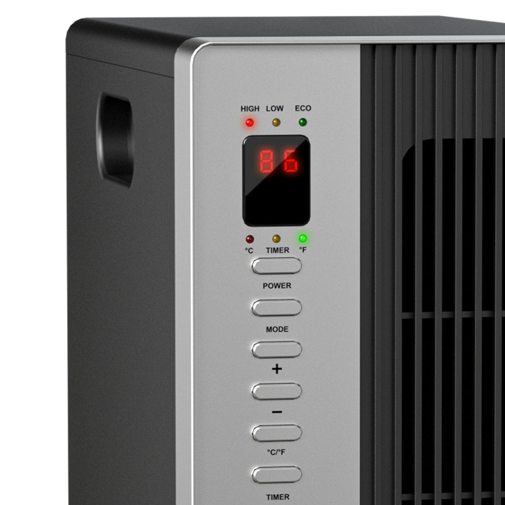 1500W Electric Infrared Quartz Space Thermostat Heater with LED Display and Remote