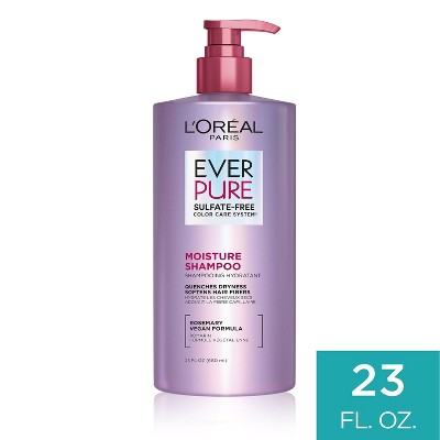 L'Oreal Paris EverPure Moisture Rosemary Oil Shampoo for Dry Hair 23 fl oz - Imperfect Container