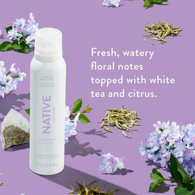 Native Spray Deodorant Lilac & White Tea Aluminum-Free 3.5oz - Imperfect Container