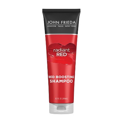 John Frieda Radiant Red Red Boosting Shampoo for Red Hair, Hair Color Protectant for Shades Red  8.3 fl oz - Imperfect Container
