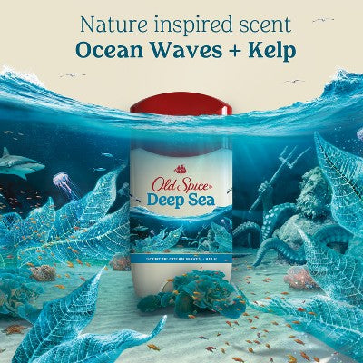 Old Spice Deep Sea Solid Antiperspirant &#38; Deodorant for Men Sea Mineral Scent 2.6oz/2pk - New