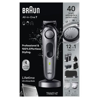 Braun Series 7 AiO7440 Rechargeable 12-in-1 Body, Beard &#38; Hair Trimmer