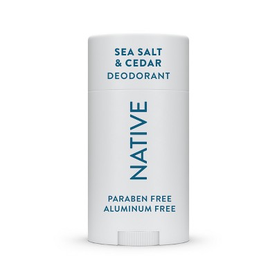 Native Solid Deodorant for Men & Women Sea Salt & Cedar Aluminum-Free 2.65oz - Imperfect Container