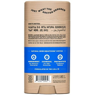 DR. SQUATCH Men's Natural Solid Deodorant Fresh Falls  2.65oz - New