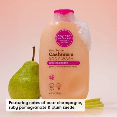 eos Shea Better Cashmere Body Wash Pink Champagne 16 fl oz - New