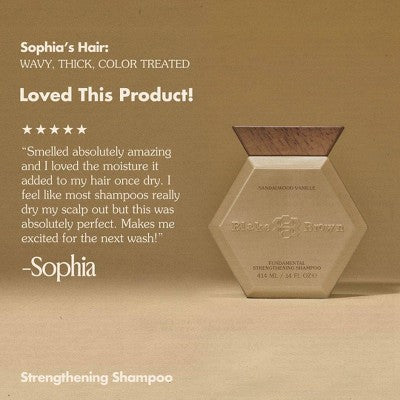 Blake Brown Fundamental Strengthening Shampoo Sandalwood Vanille & Warm Vanilla Fragrance 14 fl oz - New