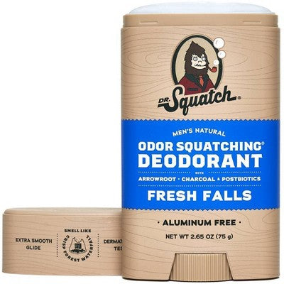 DR. SQUATCH Men's Natural Solid Deodorant Fresh Falls  2.65oz - New