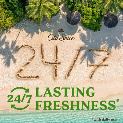 Old Spice Men's Solid Deodorant Fiji with Palm Tree Scent Aluminum-Free 3oz/2pk - New