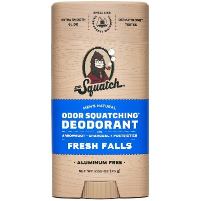 DR. SQUATCH Men's Natural Solid Deodorant Fresh Falls  2.65oz - New