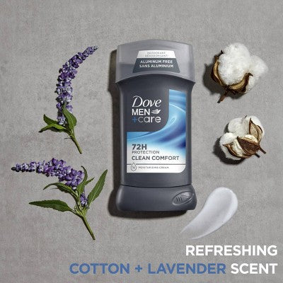 Dove Men+Care Solid Deodorant Stick Clean Comfort 3oz/2ct - New