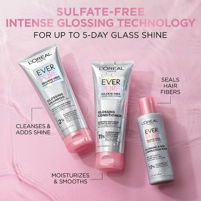 L'Oreal Paris EverPure Hair Gloss Glossing Lamination Mask 5.1 fl oz - Imperfect Container