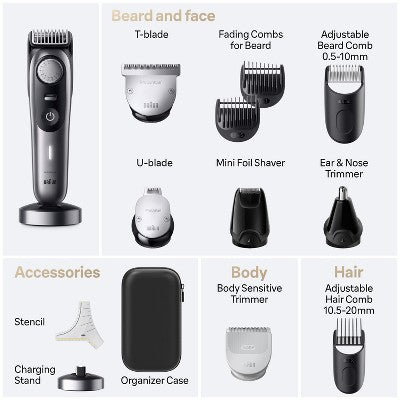 Braun Series 7 AiO7440 Rechargeable 12-in-1 Body, Beard &#38; Hair Trimmer