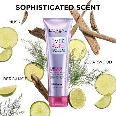 L'Oreal Paris EverPure Moisture Rosemary Oil Shampoo for Dry Hair 23 fl oz - Imperfect Container