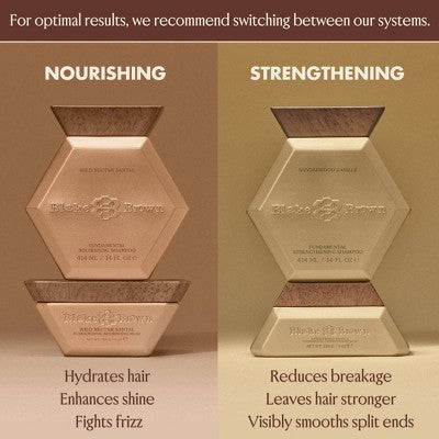 Blake Brown Fundamental Strengthening Shampoo Sandalwood Vanille & Warm Vanilla Fragrance 14 fl oz - New