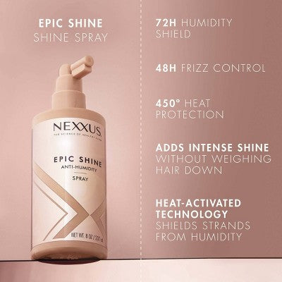 Nexxus Anti Humidity Epic Shine Hair Spray  8oz - Imperfect Container