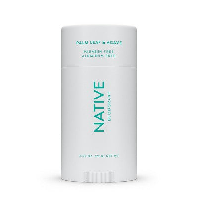 Native Solid Deodorant for Men & Women Palm Leaf & Agave  Aluminum Free 2.65oz - New