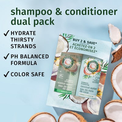 Herbal Essences Classic Hydrate Coconut Water & Jasmine Moisturizing Shampoo and Conditioner Set 27 fl oz - New
