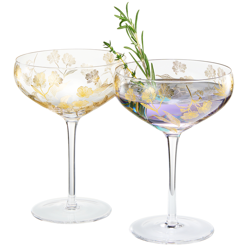 Trevi Champagne Coupe, Cocktail Glassware, Set of 2