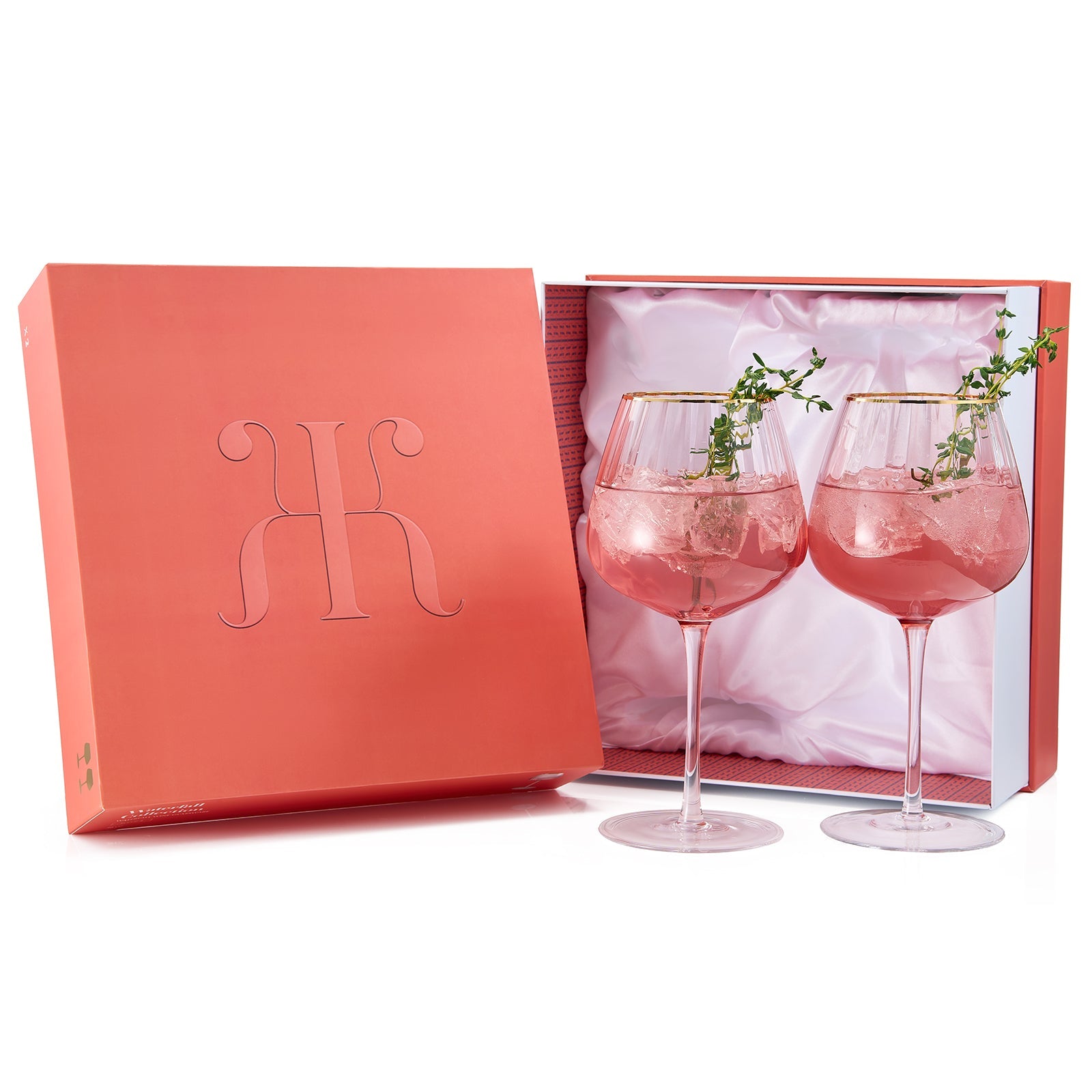 Waterfall Stemmed Wine Glassware, Set of 2