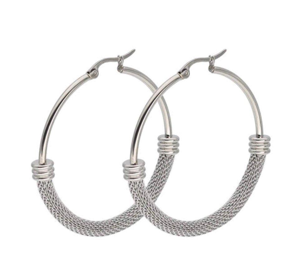 Mesh Hoop Earrings