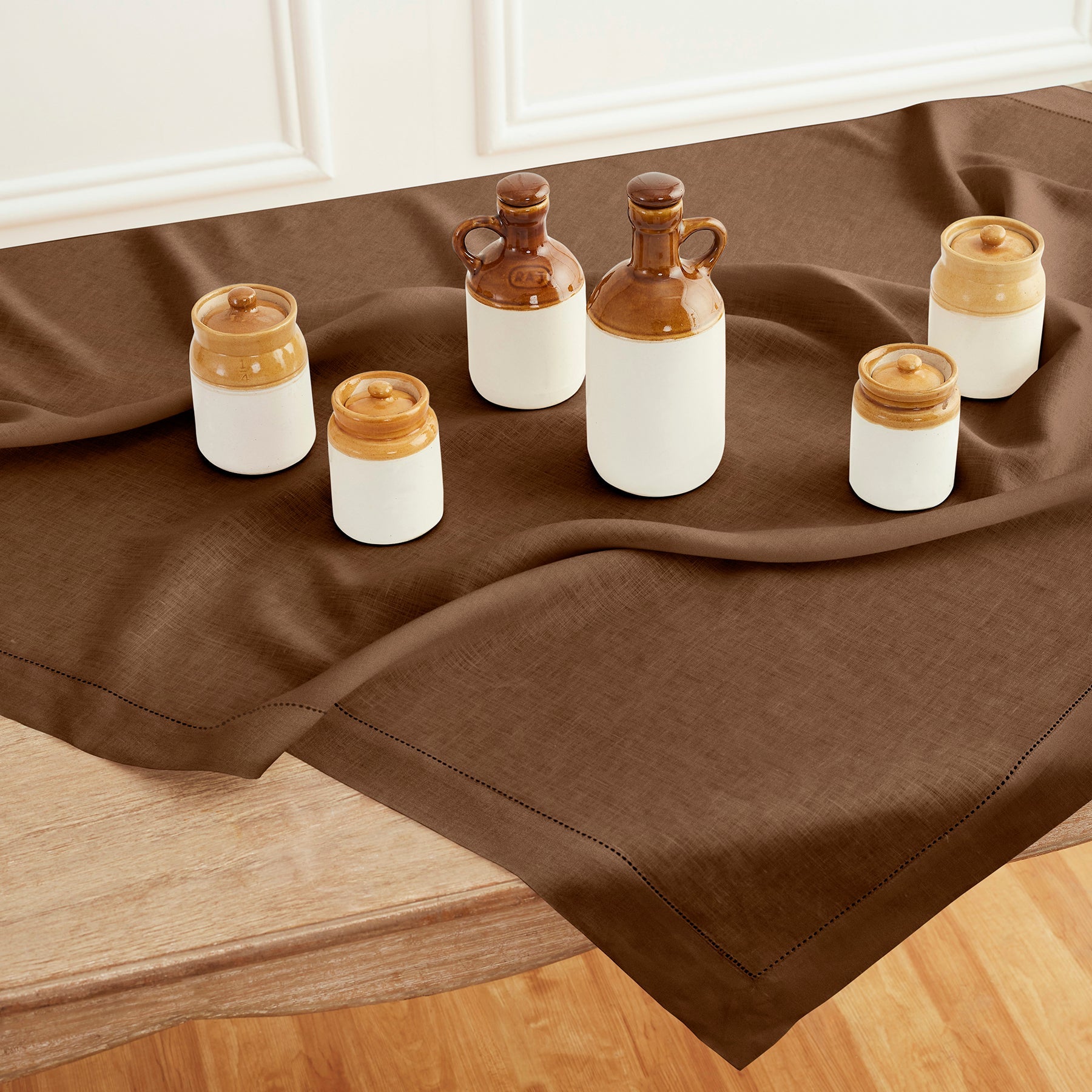 Classic Hemstitch Table Throw