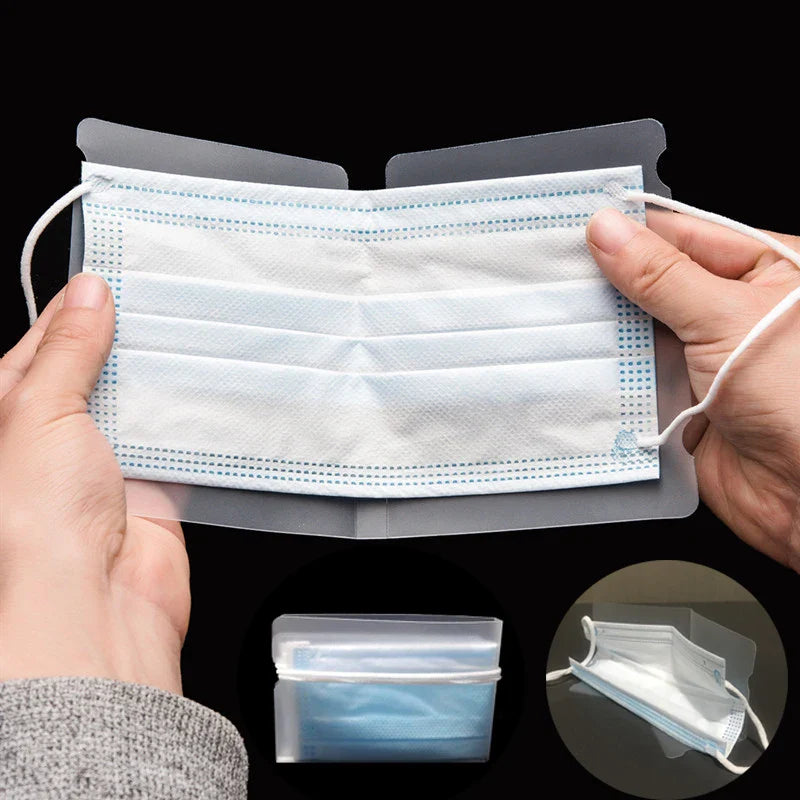 Dustproof Mask Folder Container Foldable Face Masks Folder Clip Safe Pollution Disposable Mask Storage Case Box Organizer