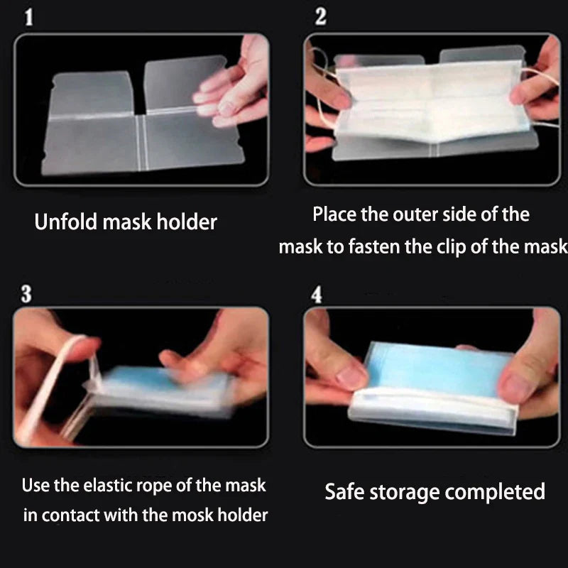 Dustproof Mask Folder Container Foldable Face Masks Folder Clip Safe Pollution Disposable Mask Storage Case Box Organizer