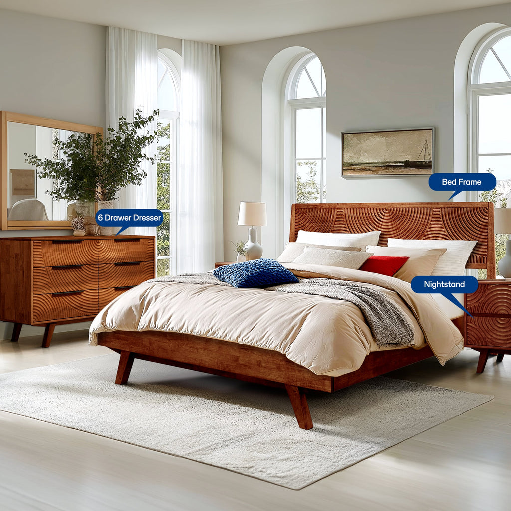 Acacia Harmony Dresser with 6 Drawers