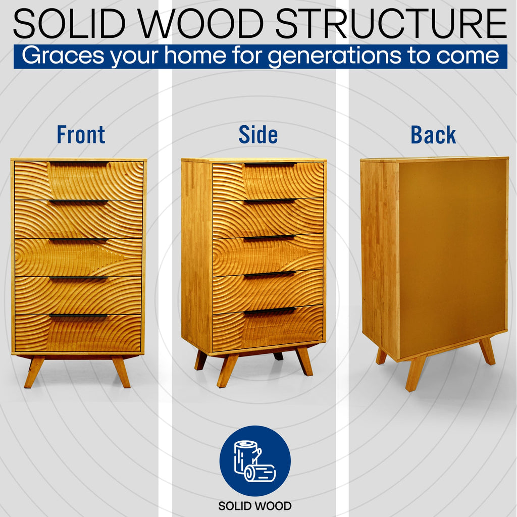 Acacia Harmony Dresser with 5 Drawers