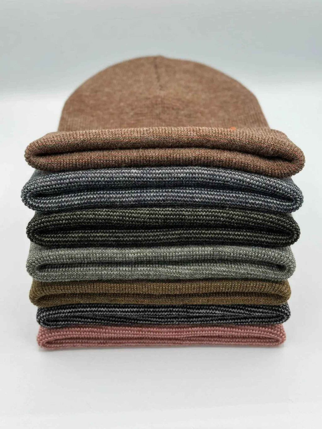 HAAKWEAR Classic Fusion Cuffed Beanie - Burgundy / Green, Made in USA