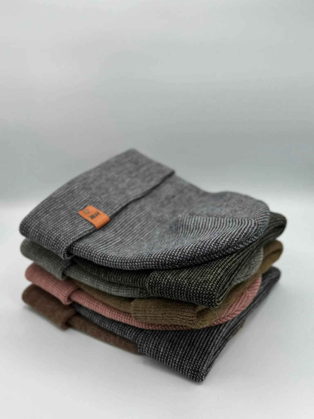 HAAKWEAR Classic Fusion Cuffed Beanie - Gray / Denim, Made in USA