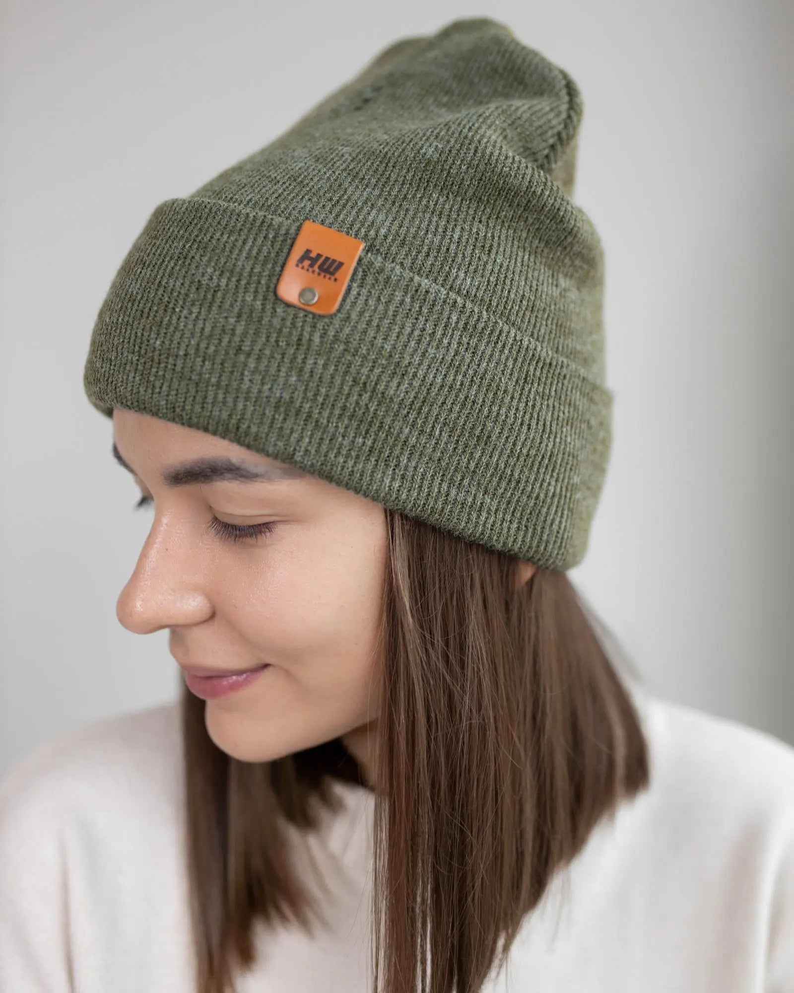HAAKWEAR Knit Cuffed Classic Beanie / Hat - Forest Green, Made in USA