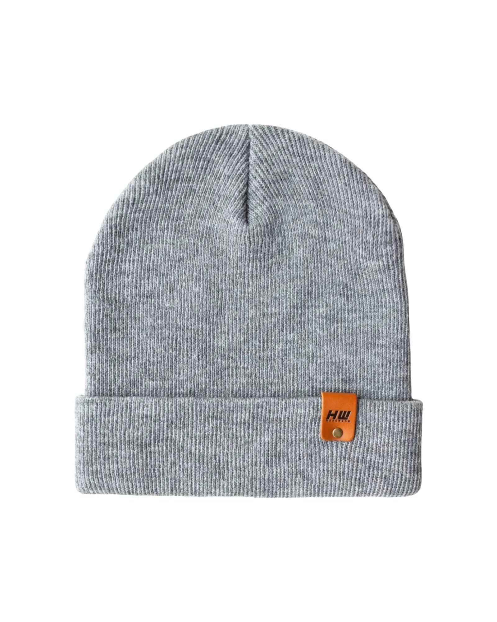 HAAKWEAR Knit Beanie - Classic Cuffed Hat in Koala Gray, Made in USA
