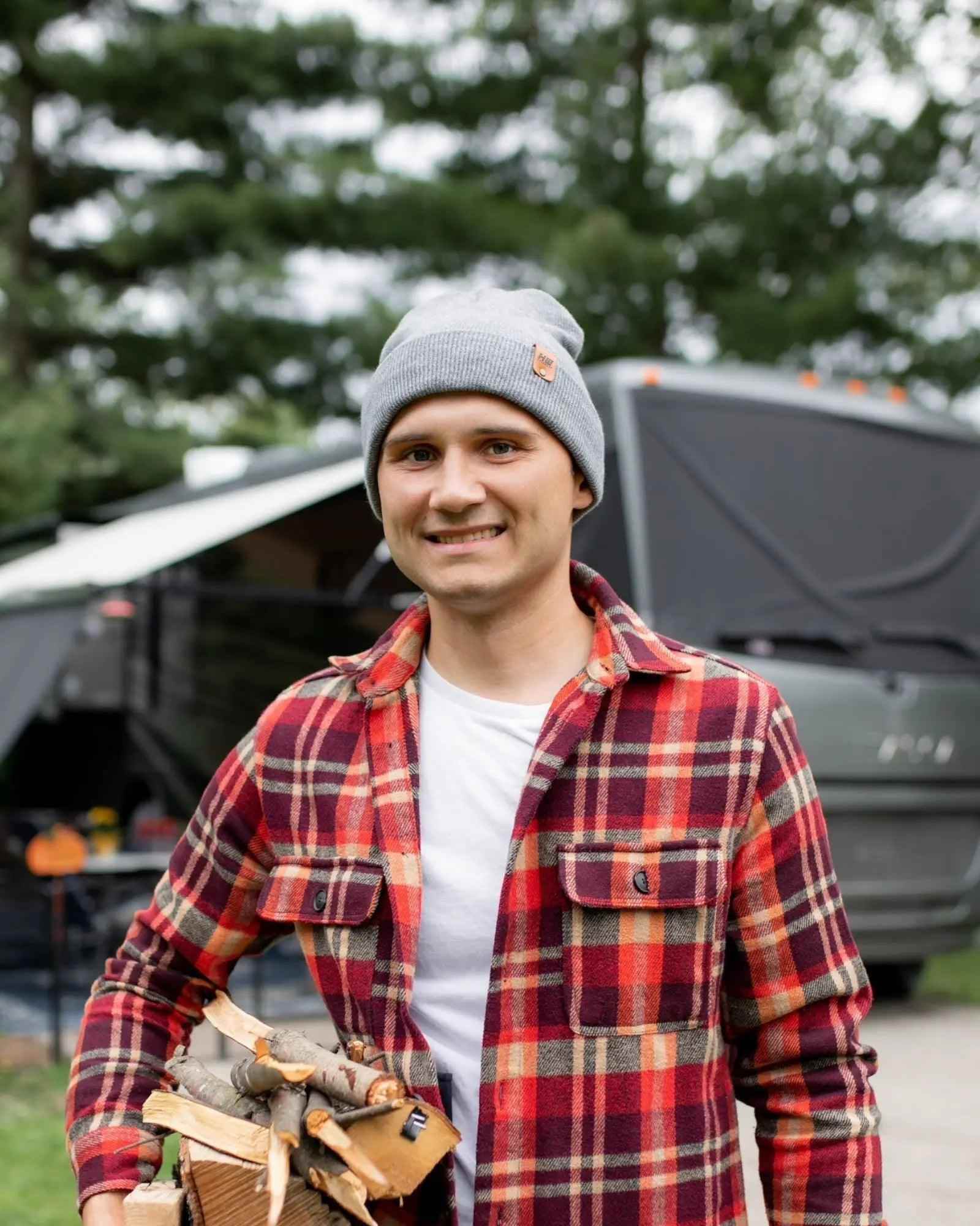 HAAKWEAR Knit Beanie - Classic Cuffed Hat in Koala Gray, Made in USA