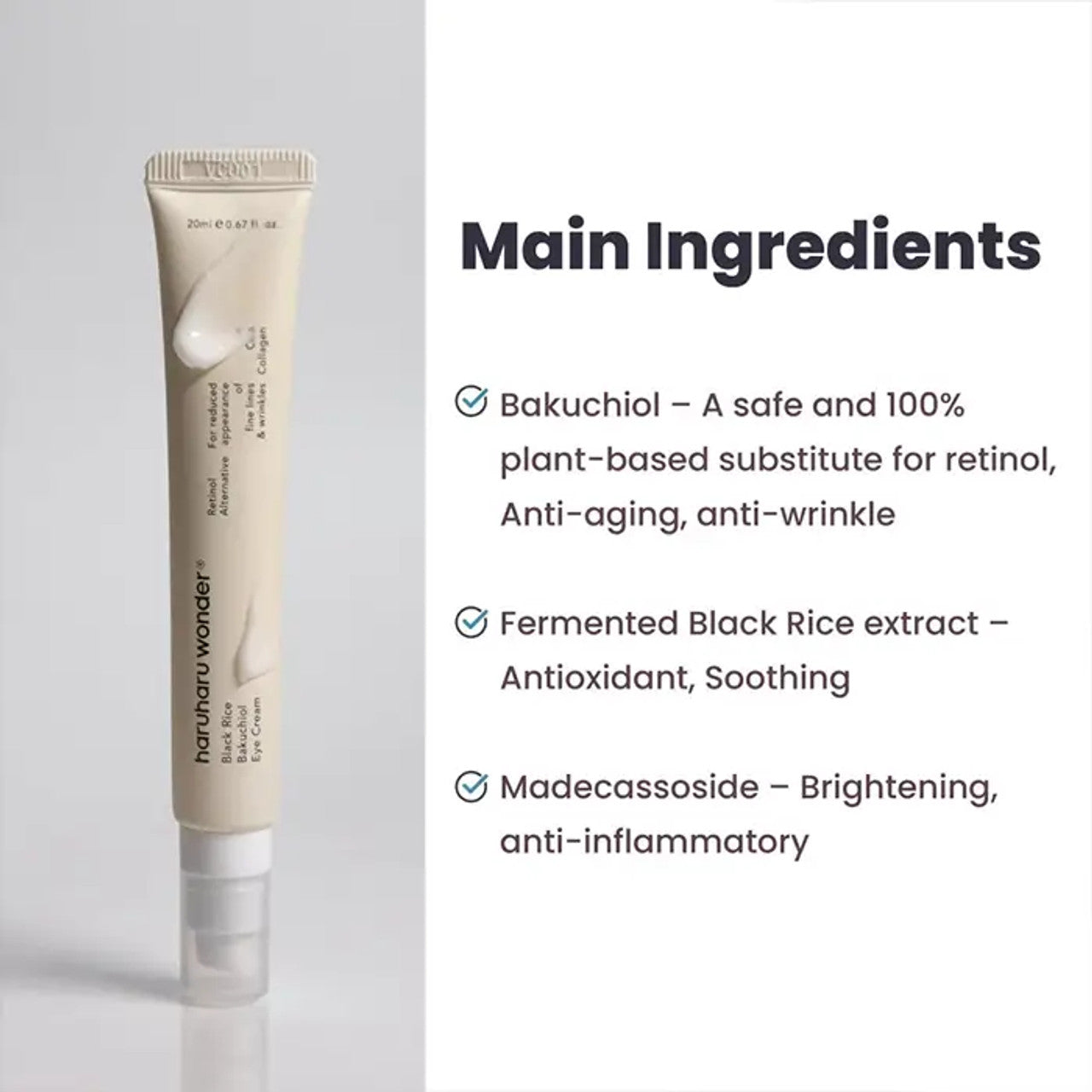 Haruharu Wonder Black Rice Bakuchiol Eye Cream